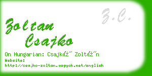 zoltan csajko business card